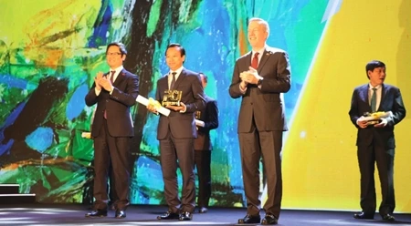 2016年越南省级竞争力指数报告公布仪式上的岘港市领导代表。
