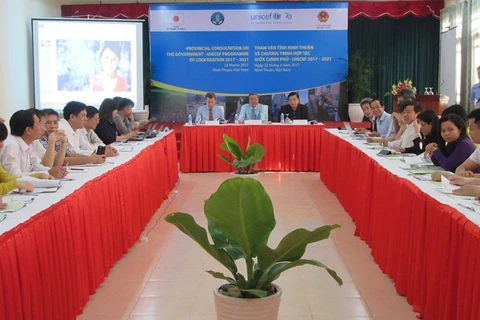 越南政府与联合国儿童基金会（2017-2021年）合作计划——宁顺省磋商会
