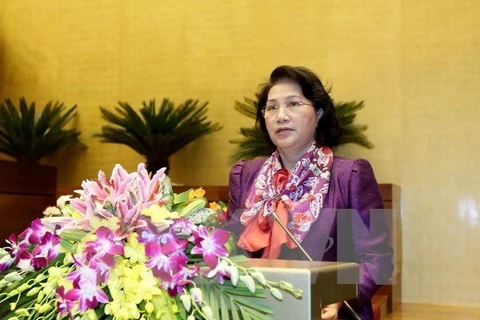 越南国会主席阮氏金银（图片来源：越通社）