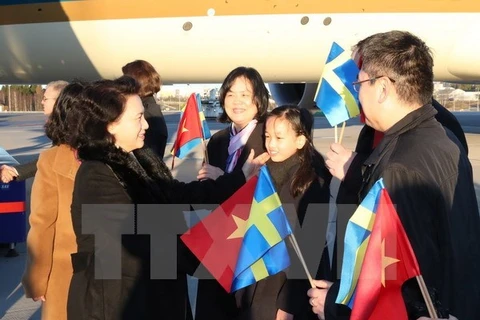 越南国会主席阮氏金银对瑞典进行访问
