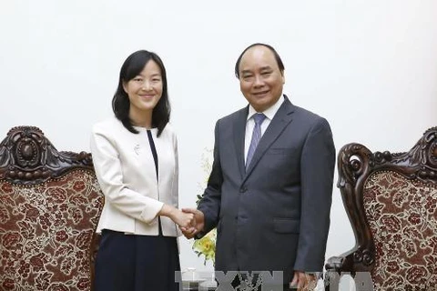 越南政府总理阮春福会见（中国台湾）宝成国际集团执行长蔡佩君。