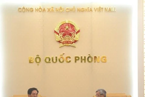 阮志咏上将会见中国驻越大使洪小勇。（图片来源：越南人民军队报）