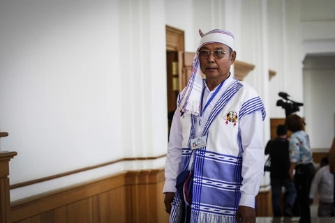 缅甸上议院议长兼联邦议会议长曼温凯丹。（图片来源：AFP）
