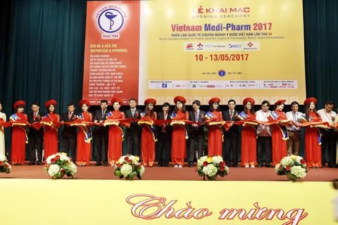第24届越南国际医药制药、医疗器械展览会开幕式。（图片来源：越通社）