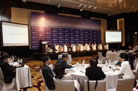 于5月15日下午在河内举行的太平洋经济合作理事会（PECC）会议场景。（图片来源：越通社）