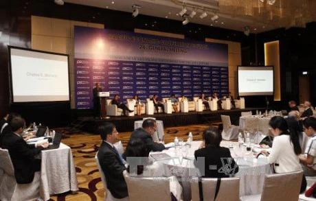 5月15日举行的太平洋经济合作理事会（PECC）会议场景。