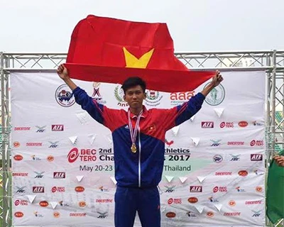 越南运动员高武玉龙。