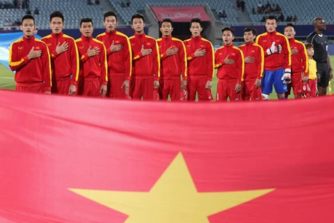 越南U20足球队。(图片来源：thethaovanhoa.vn)