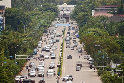 附图：老挝​街道。