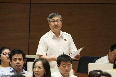 北江省代表陈文林发表意见。