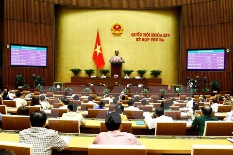 越南14届国会3次会议全景。
