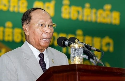 柬埔寨国会主席韩桑林。（图片来源：Phnompenhpost.com）