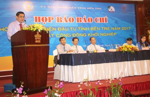 槟椥省人民委员会副主席张维海发表讲话。（图片来源：http://www.bentre.gov.vn）
