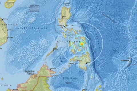 菲律宾中部莱特岛发生5.9级地震。