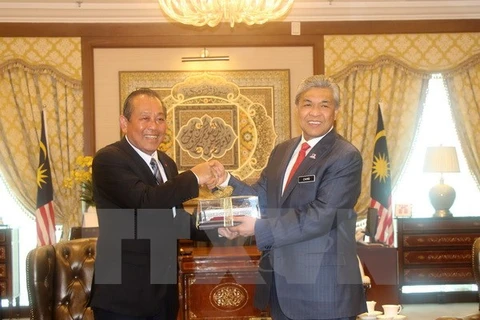 越南政府副总理张和平和马来西亚副总理艾哈迈德•扎希德•哈米迪。（图片来源：越通社）