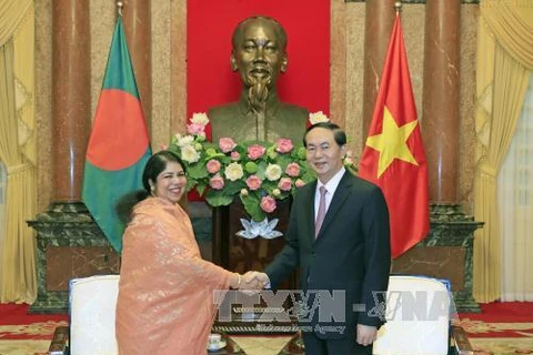 越南国家主席会见孟加拉国国民议会议长