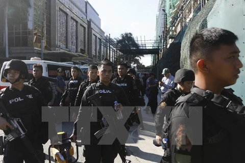 菲律宾警方派驻逾1.3万名警察，并采取密切监控等措施。（图片来源：EPA）