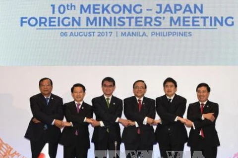 湄公河五国与日本合作部长级会议场景。（图片来源：越通社）