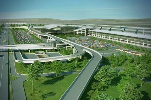 龙城国际航空港建筑配景图。（图片来源：越通社）