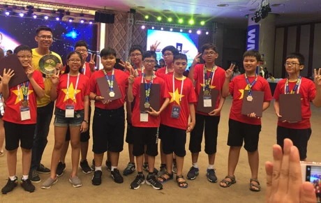 越南学生在国际奥林匹亚数学竞赛中夺得9枚奖牌。（图片来源：越通社）