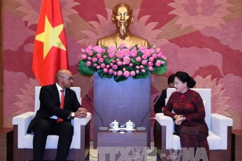 越南国会主席阮氏金银会见古巴驻越大使和莫桑比克总检察长