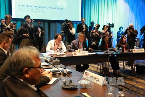 《跨太平洋伙伴关系协议》（TPP）谈判11国代表共同参加在澳大利亚悉尼市举行的高官会议。（图片来源：越通社）