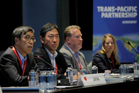 日本代表团团长梅本和义在高管会上发表讲话。