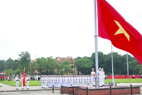 升旗仪式。（图片来源：越南之声）