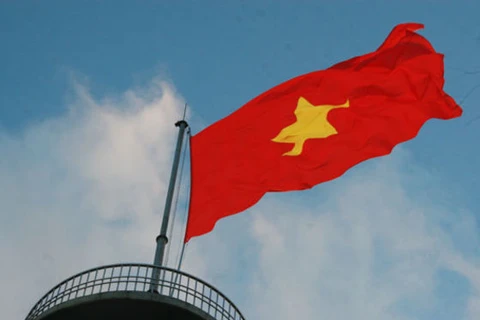 越南金星红旗。（图片来源：越通社）