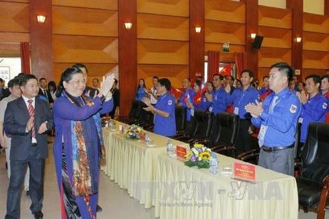 越共中央政治局委员、国会常务副主席丛氏放出席开幕式。（图片来源：越通社）