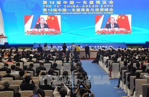 越南政府副总理张在博览会开幕式上发表讲话。（图片来源：越通社）