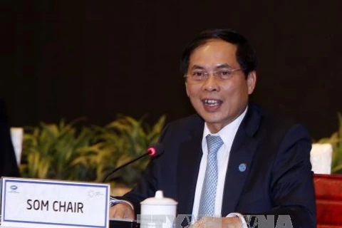 越南外交部常务副部长裴青山出席研讨会。（图片来源：越通社） 