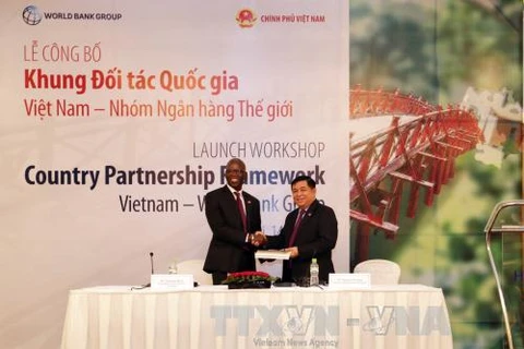 世界银行驻越南代表处9月14日公布《越南国家伙伴框架（2017-2022年）》。（图片来源：越通社）