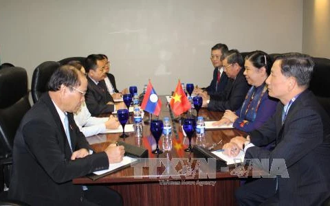 国会常务副主席丛氏放会见老挝国会主席巴妮•雅陶都。（图片来源：越通社）