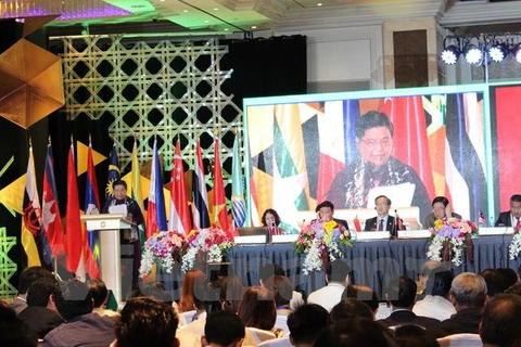 越南国会常务副主席丛氏放在会上发表讲话。（图片来源：越通社）