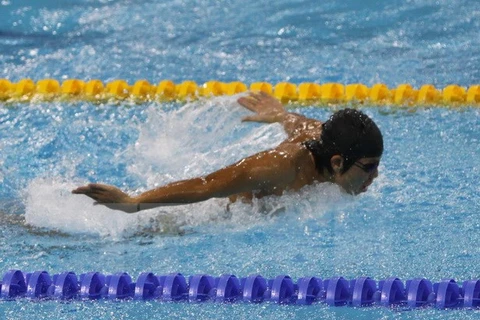 越南游泳运动员微氏姮。（图片来源：越通社）
