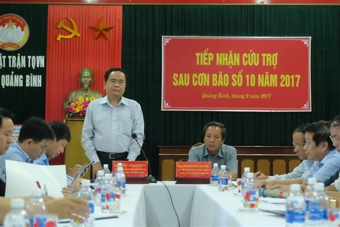 越南祖国阵线中央委员会主席陈清敏在会上发表讲话。（图片来源：因特网）