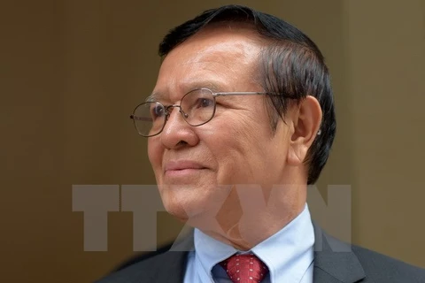 柬埔寨救国党党主席金速卡。（图片来源：越通社）