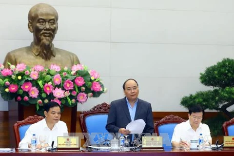 越南政府总理阮春在会上发言。