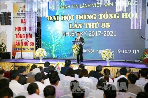 越南北方福音教会总联合会召开第35次大会。（图片来源：越通社）