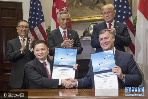 新加坡航空公司与美国波音公司签署价值138亿美元的客机购买协议