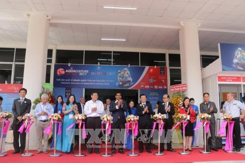 2017越南水产养殖业国际会展开幕式现场。（图片来源：越通社）