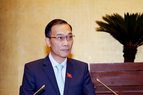 国会经济委员会主任武鸿青在会上发表讲话。（图片来源：越通社）
