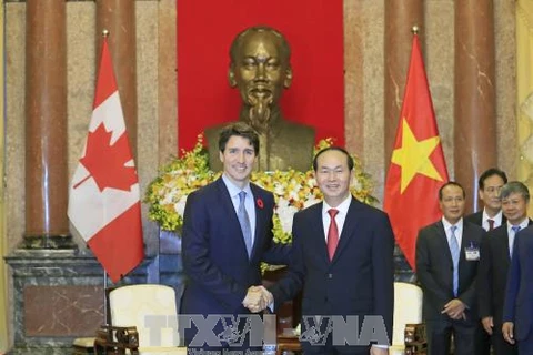 国家主席陈大光会见加拿大总理特鲁多