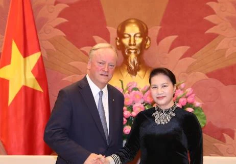 越南国会主席阮氏金银会见德勤全球主席柯睿尚