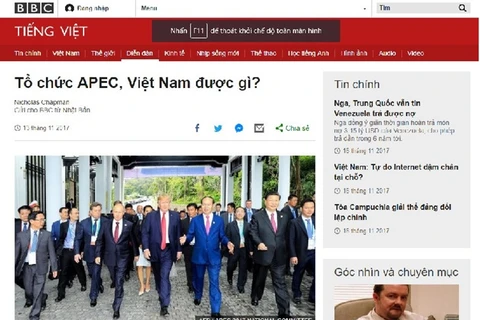 2017年APEC 会议：国际舆论高度评价东道国越南的贡献和引领作用