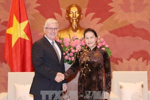 越南国会主席阮氏金银会见澳大利亚驻越大使克雷格•奇蒂克