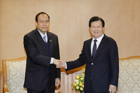 越南政府副总理郑廷勇会见缅甸-越南友好协会主席