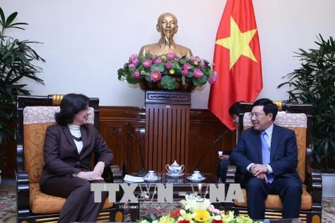 越南政府副总理兼外长范平明会见古巴新任驻越大使