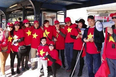 旅外越南人为U23球队的胜利而感到无比自豪
